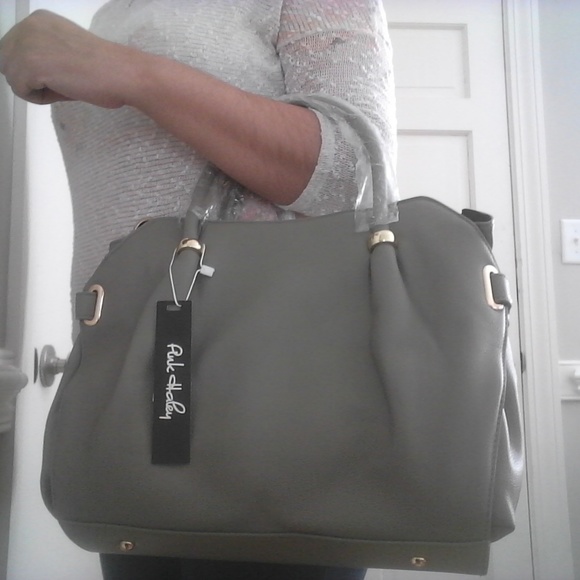 LAST ONE! Pink Haley Beatrice Tote in Gray - Picture 2 of 7